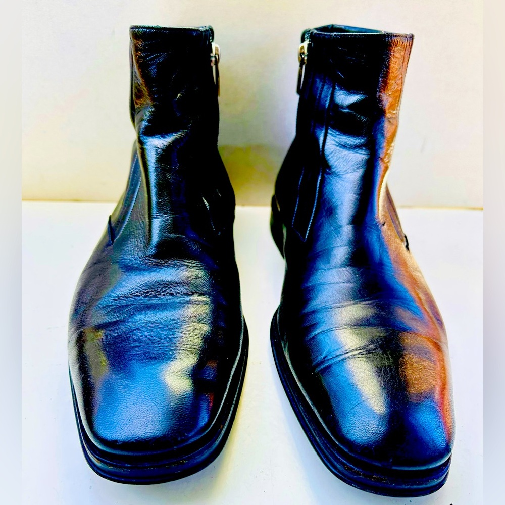 Bruno Magli Raspino Ankle Boot in Black Leather Size 10